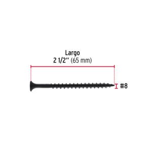 Blíster 8 pijas 8 x 2-1/2" cabeza plana phillips multiusos