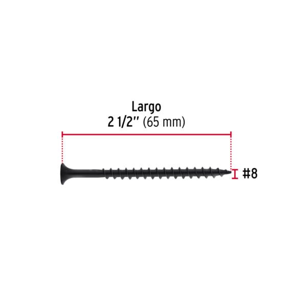 Blíster 8 pijas 8 x 2-1/2" cabeza plana phillips multiusos