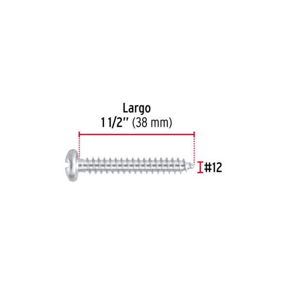 Blíster con 6 pijas para lámina, #12 x 1-1/2", FIERO