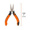 PM-PC4+FC3 Mini pinza de punta curva 5" mango Comfort Grip, TRUPER
