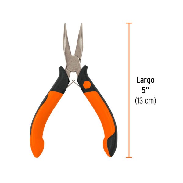 PM-PC4+FC3 Mini pinza de punta curva 5" mango Comfort Grip, TRUPER