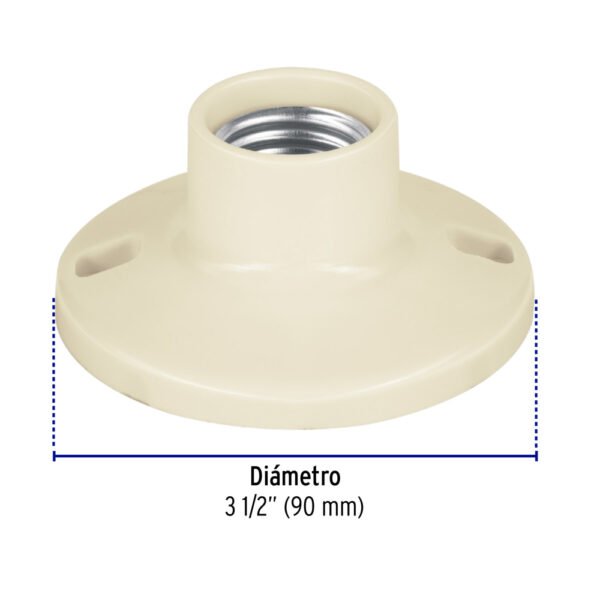 Portalámpara de baquelita, 3-1/2", VOLTECK