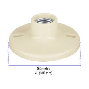 Portalámpara 4" de baquelita, VOLTECK