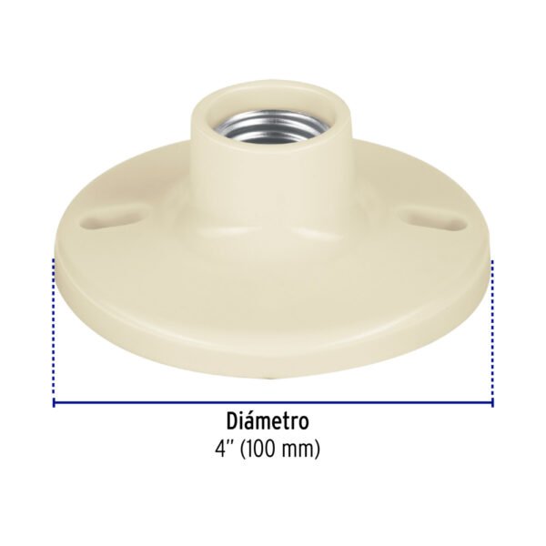 Portalámpara 4" de baquelita, VOLTECK