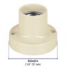 Portalámpara de baquelita, 2-1/4", VOLTECK