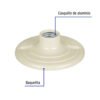 Portalámpara 4-1/2" de baquelita, VOLTECK