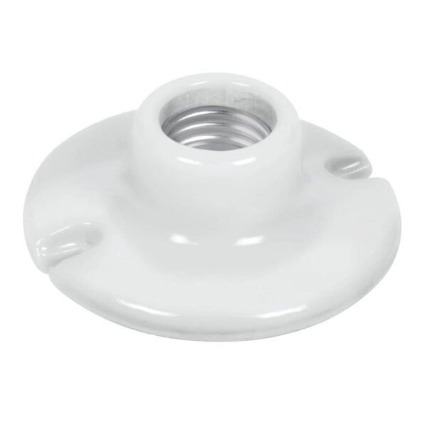 Portalámpara de porcelana, 3-1/2", redonda, VOLTECK