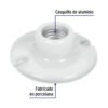 Portalámpara de porcelana, 3-1/2", redonda, VOLTECK