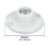 Portalámpara de porcelana, 3-1/2", redonda, VOLTECK