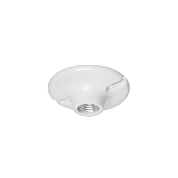 Portalámpara de porcelana, 4-1/2", redonda, VOLTECK