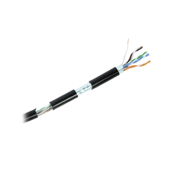 PROCAT5EXTV2-AD-2-l Bobina cable, Cat5e, FTP, blindado, para intemperie, color negro, UL, color negro, para aplicaciones en video vigilancia, redes de datos.