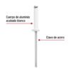 Bolsa con 50 remaches blancos de aluminio, diámetro 5/32", ala 5/16"