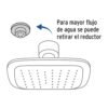 Regadera cuadrada 8", ABS, sin brazo, cromo, AERO