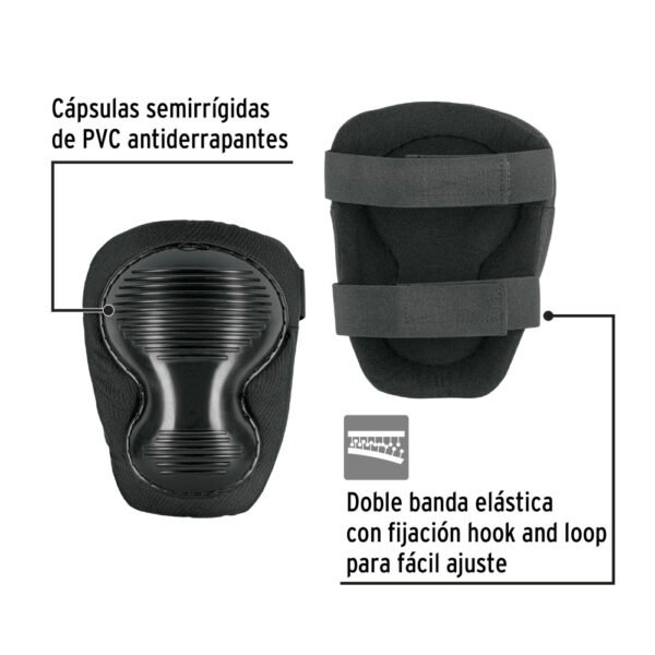 Rodilleras antiderrapantes doble cápsula, PRETUL