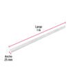 Cremallera doble blanca para ménsulas planas, 1m, FIERO