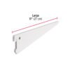 Ménsula plana blanca para cremallera doble, 27cm, FIERO