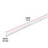 Cremallera doble blanca para ménsulas planas, 1.5m, FIERO