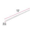 Cremallera doble blanca para ménsulas planas, 2m, FIERO