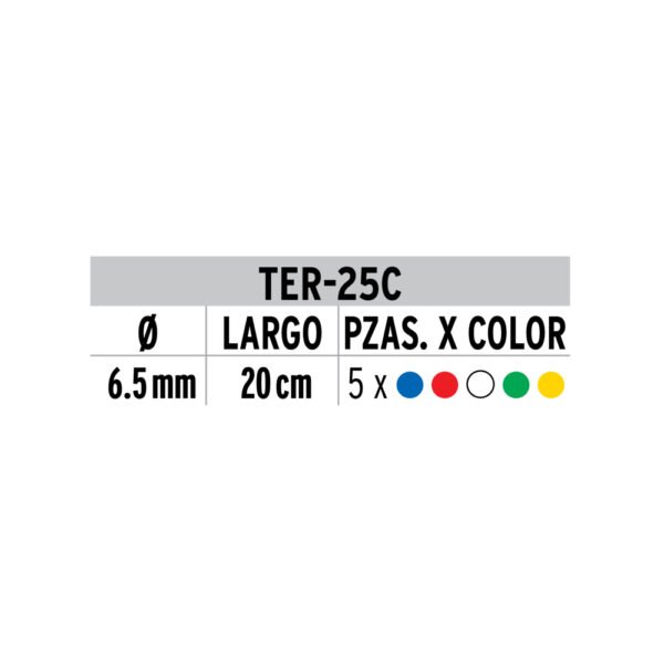 Bolsa con 25 piezas de tubo termocontráctil, VOLTECK
