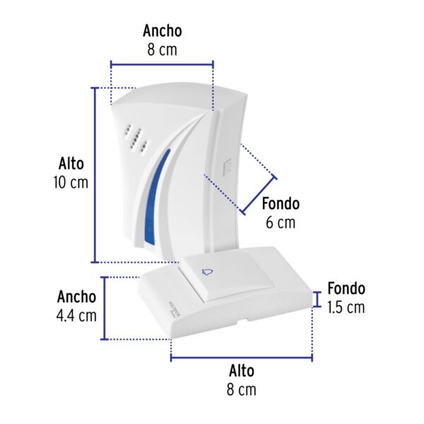 Timbre inalámbrico con clavija, 36 tonos, VOLTECK BASIC