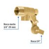 Válvula de flotador de latón 3/4", FOSET