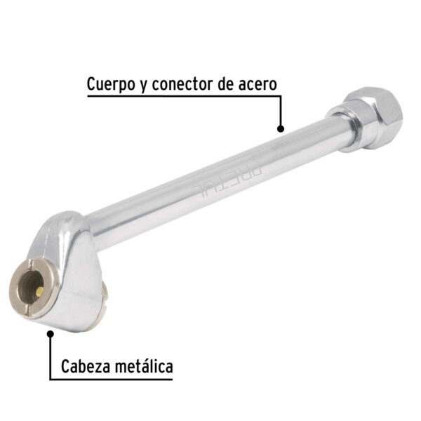 Inflador de cabeza doble, cuerda 1/4" NPT, PRETUL