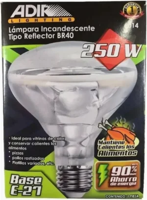 Foco Calienta Comida Adir 250 Watts Incandescente