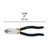 Pinza para electricista 8" uso rudo, mango de PVC, PRETUL