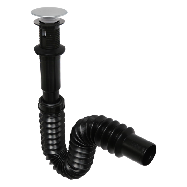 2235NA-2024-01-24_07-47 CESPOL FLEXIBLE NEGRO CUBIETRTA ACERO INOX P/LAVABO 2235NA FLEXIMATIC