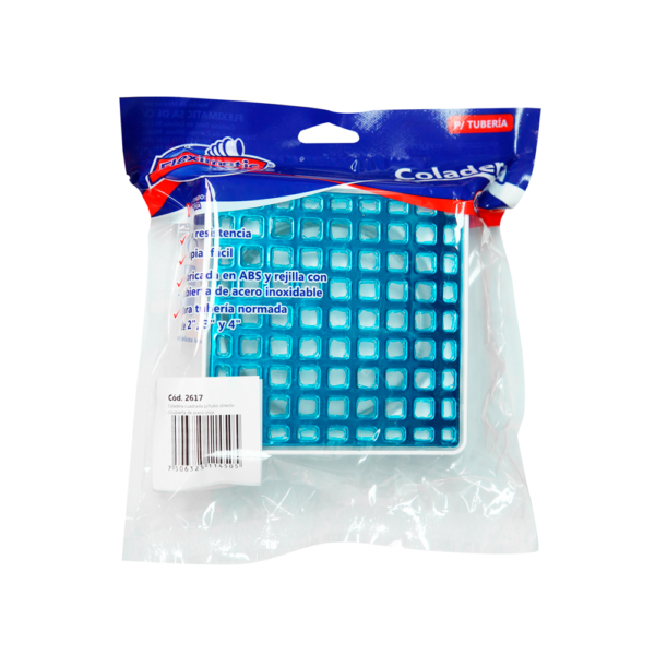 COLADERA UNIVERSAL C/REJ.CUAD.PVC CROMO 100mm 4" 2617 FLEXIMATIC