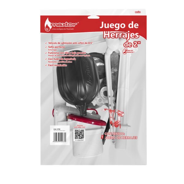 KIT DE ACCESORIOS P/TANQUE BAJO SIST. STD PVC FLEXIMATIC MAXTOR 2702