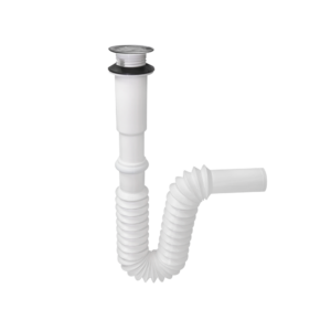 CESPOL PRACTICO FLEX 1 1/4 TIPO "P" P/LAVABO ARO ACERO INOX. 2932A FLEXIMATIC