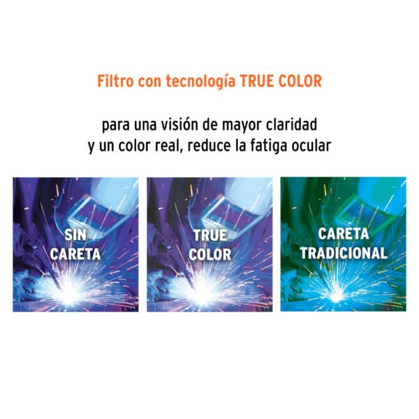 Careta electrónica para soldar 9-13, semiprofesional, PRETUL