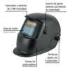 Careta electrónica para soldar 9-13, semiprofesional, PRETUL