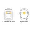 Careta electrónica para soldar 9-13, semiprofesional, PRETUL
