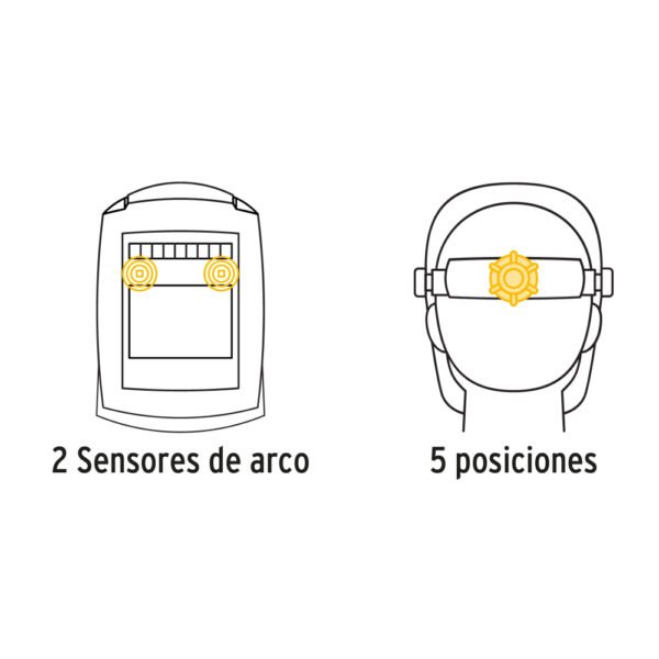 Careta electrónica para soldar 9-13, semiprofesional, PRETUL