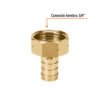 Conector 1/2" hembra de aluminio, TRUPER