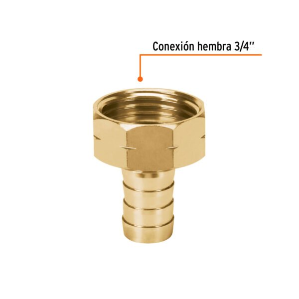 Conector 1/2" hembra de aluminio, TRUPER