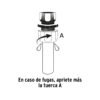 Conector 1/2" hembra de ABS con tuerca de ajuste manual