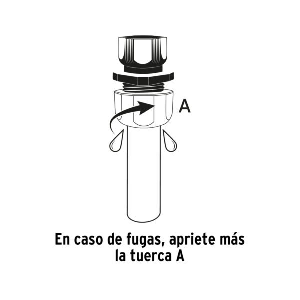 Conector 1/2" hembra de ABS con tuerca de ajuste manual