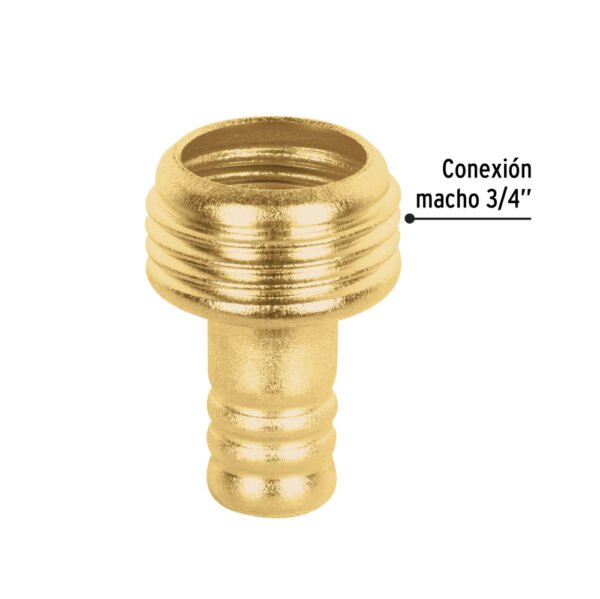 Conector 1/2" macho de latón laminado, PRETUL