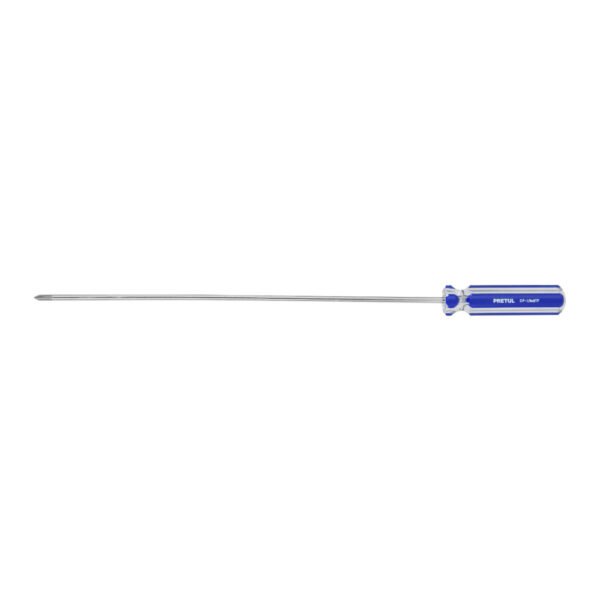Desarmador de cruz 1/8" x 8" mango de PVC, PRETUL