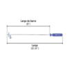 Desarmador de cruz 1/8" x 8" mango de PVC, PRETUL