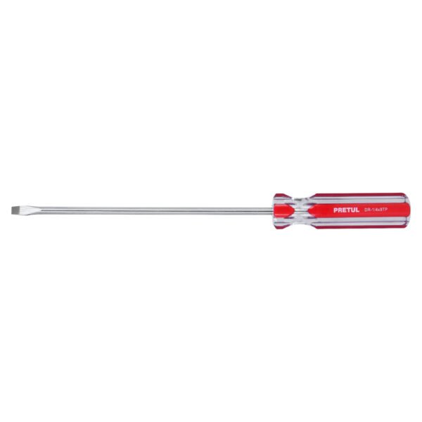 Desarmador plano 1/4 x 6" mango de PVC, PRETUL