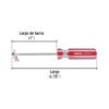 Desarmador plano 3/16 x 4" mango de PVC, PRETUL