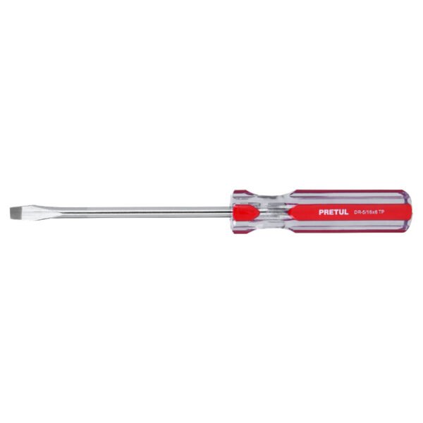 Desarmador plano 3/16 x 4" mango de PVC, PRETUL
