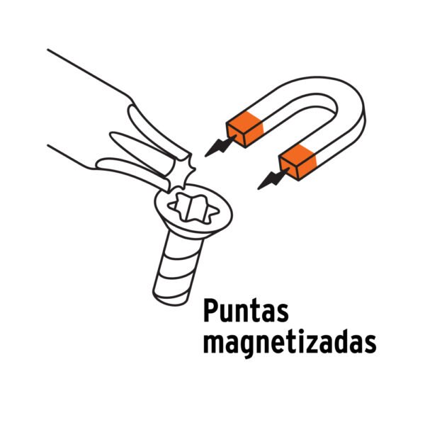 Desarmador de cruz 1/8" x 6" mango de PVC, PRETUL