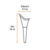 Embudo plástico 250 ml, cuello rígido, TRUPER