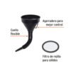 Embudo plástico 500 ml, cuello flexible con filtro, TRUPER