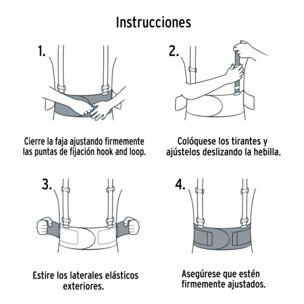 Faja lumbar, talla CH, TRUPER